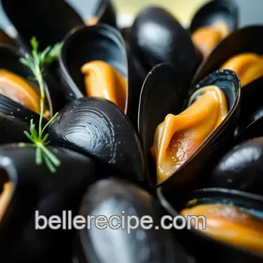 Moules Marinières: Mussels in White Wine Sauce presentation