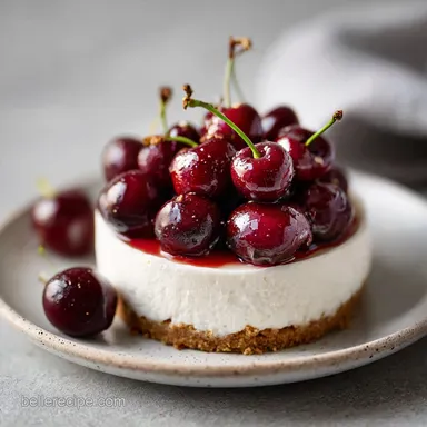 No Bake Cherry Cheesecake for 12 Servings Recipe Card
