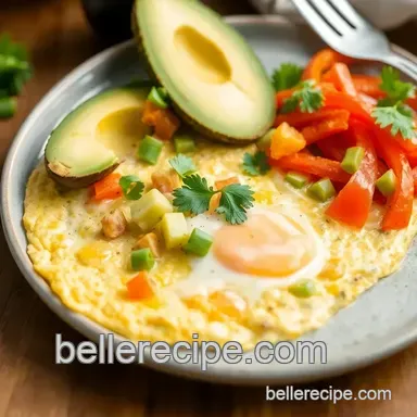 Omlet with Bell Peper and Avacodp: The Easy Recipe for a Healthy Breakfast! Recipe Card