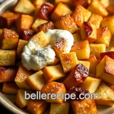 Overnight Brioche French Toast Casserole with Berry Compote presentation