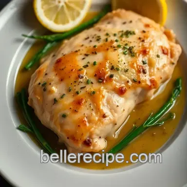 Pan-Seared Airline Chicken with Lemon-Herb Pan Sauce presentation