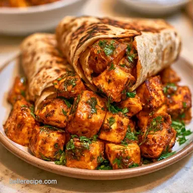 Paneer Kathi Rolls for 4 Servings Recipe Card