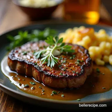 Easy PanSeared Hanger Steak Recipe with Herb Butter Recipe Card