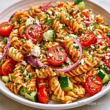Pasta Salad with Feta and Herbs for 8 Recipe Card