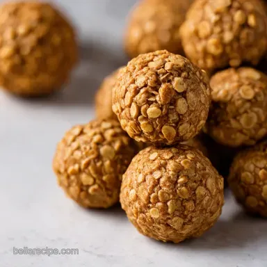 Peanut Butter Oats Energy Balls Easy NoBake Bites Recipe Card