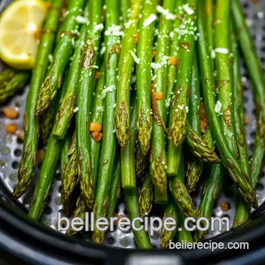 Perfectly Crispy Air Fryer Asparagus presentation