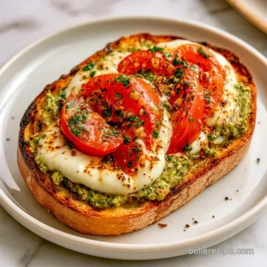 Caprese Sandwich with Basil Pesto Recipe Card