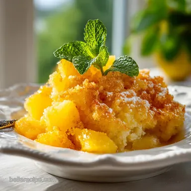 Pineapple Dump Cake Cobbler: Golden Baked Dessert for 12 Servings