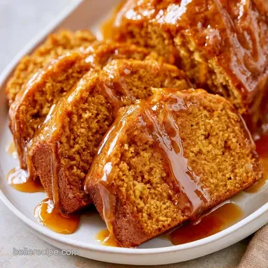 Pumpkin Bread with Maple Glaze: 1 Loaf Recipe Card