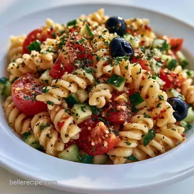 Quick Cold Pasta Salad in 30 Minutes Recipe Card