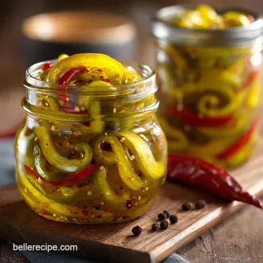 Pickled Banana Peppers: The Quick Zingy Refrigerator Pickle Recipe Recipe Card