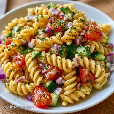 Red Onion Pasta Salad in 18 Minutes