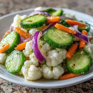 Refrigerator Vegetable Pickles: Crispy Recipe Card