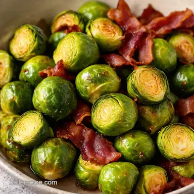 Best Brussel Sprouts and Bacon Recipe Balsamic Glaze Magic Recipe Card