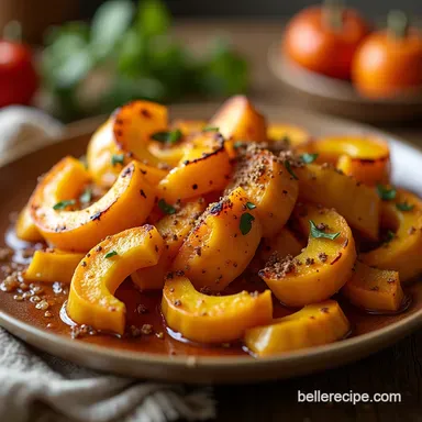Roasted Delicata Squash Maple Cinnamon Autumn Delight Recipe Card