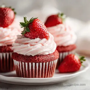 Valentines Day Cupcakes with Strawberry Frosting