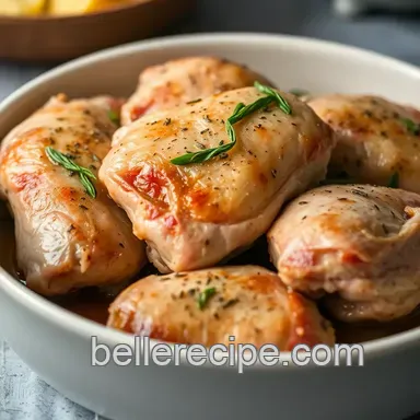Savory Herb-Roasted Turkey Thighs with Garlic and Thyme presentation