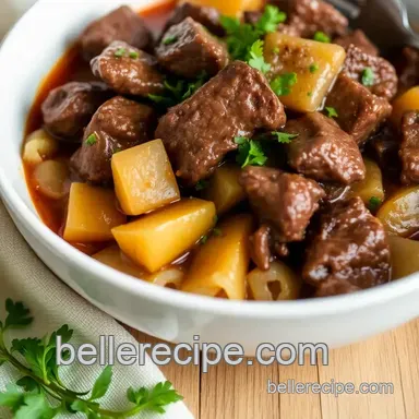 Easy & Juicy Sear Beef Splendor: Slow Simmer Bliss – My Family's Favorite Recipe Card