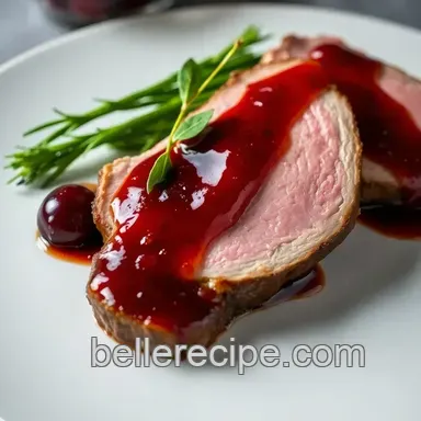 Seared Duck Breast with Cherry Sauce: A Weeknight Indulgence presentation