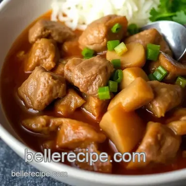 Hearty Simmered Beef Tripe Traditional Menudo: A Family Favorite Recipe Card