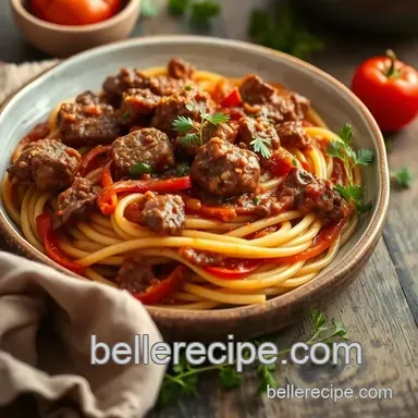 How to Make Simmered Lamb Ragu with Sweet Peppers: A Cozy Delight! Recipe Card