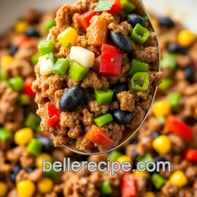 Easy & Juicy Sizzle Ground Beef in 45-Minute Loaded Spoon: My Family Favorite Recipe Card