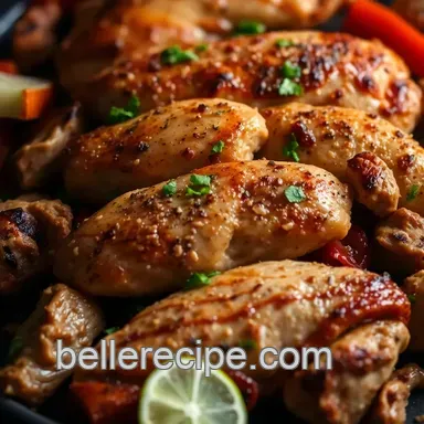 Sizzling Grilled Chicken Fajitas presentation