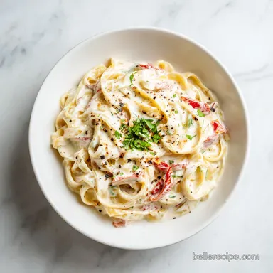 Skinny Fettuccine Alfredo Recipe for 4 Servings