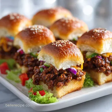Sloppy Joe Sliders in 30 Minutes with Hawaiian Rolls Recipe Card