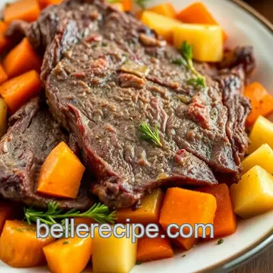 Easy & Juicy Slow Cooked Eye of Round Roast Comforting Meal: My Family Favorite Recipe Card