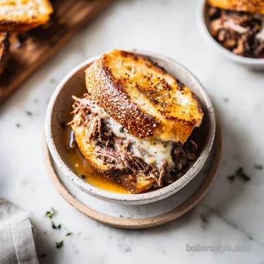 Crock Pot French Dip Recipe for 8 Servings Recipe Card