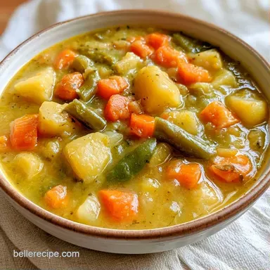 Slow Cooker Vegetable Soup with Potatoes Recipe Card
