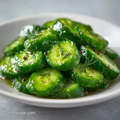Refrigerator Pickles in 20 Minutes Recipe Card
