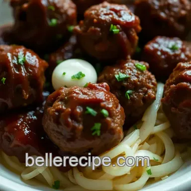 Smoky & Tangy BBQ Meatball Recipe – A Crowd-Pleasing Classic Recipe Card