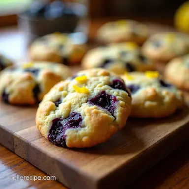 Best Tender Blueberry Cookies Recipe with Fresh Lemon Zest Recipe Card