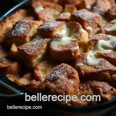 Spiced Apple & Cinnamon Baked French Toast Casserole presentation