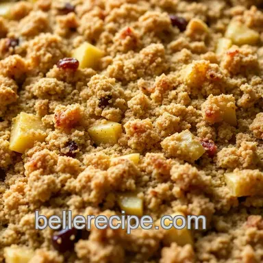 Spiced Apple & Cranberry Crumble presentation