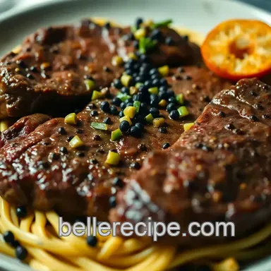 Steak Au Poivre: A Peppercorn Crust Masterpiece presentation