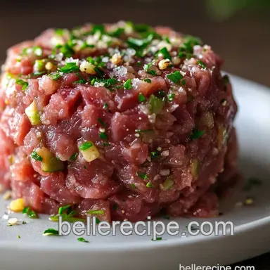 Steak Tartare: An Easy French Bistro Treat Recipe Card