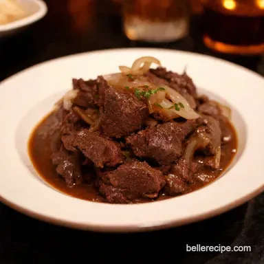 StoutBraised Beef with Onions Proper Pub Grub Elevated Recipe Card