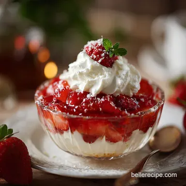 Strawberry Dessert with Whipped Cream for 4 Servings