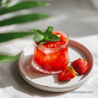 Strawberry Mint Gin Cocktail in 10 Minutes Recipe Card
