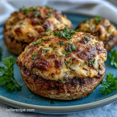 Baked Stuffed Mushrooms in 45 Minutes Recipe Card