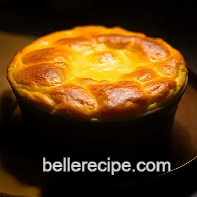 The Perfectly Puffed Cheese Soufflé presentation