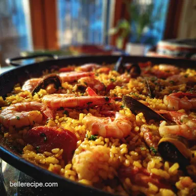Authentic Paella de Marisco Recipe The Secret to Perfect Socarrat Saffron Recipe Card