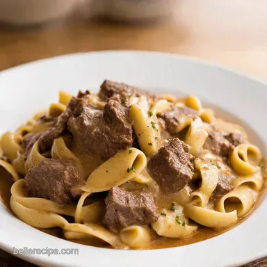 Ultimate Beef Stroganoff Recipe Rich Creamy Goodness Recipe Card