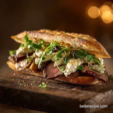 Sandwich Recipe The Ultimate Gourmet Steak Horseradish Feast Recipe Card