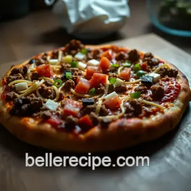 Ultimate Taco Pizza Recipe: Crispy, Flavor-Packed Mexican Pizza Delight Recipe Card