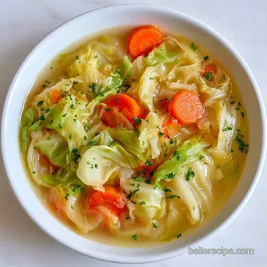 Vegetable and Cabbage Soup for 6 Servings Recipe Card