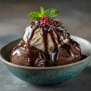 Chocolate Ice Cream: Rich, Velvet Dark Custard (Cr&egrave;me Anglaise Base) Recipe Card